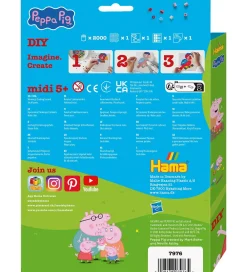 Hama Kreativ Leg|Perler>Midi Perler - Gurli Gris + Lillesøster Evie - 2000 stk.