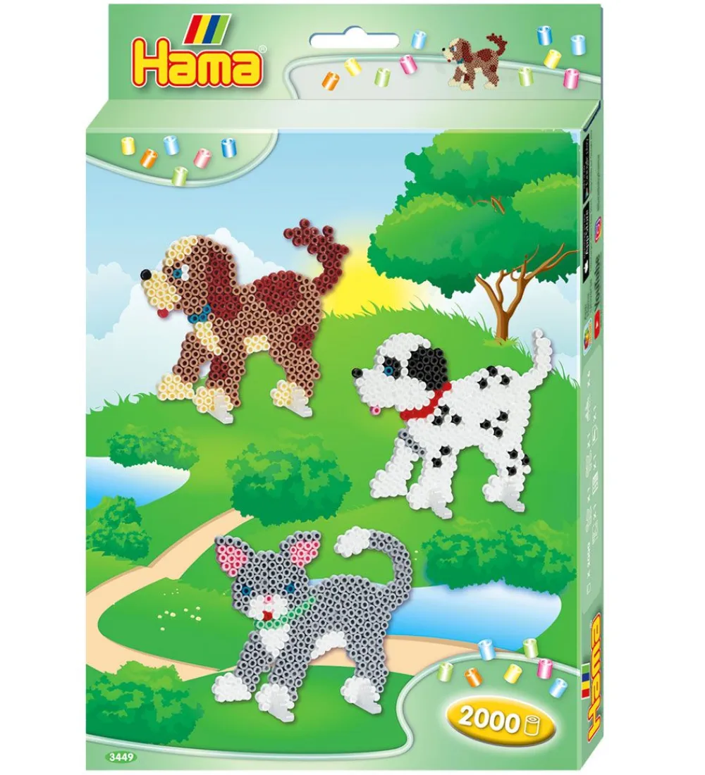 Hama Perler>Midi Perleæske - 2000 stk. - Hund Og Kat