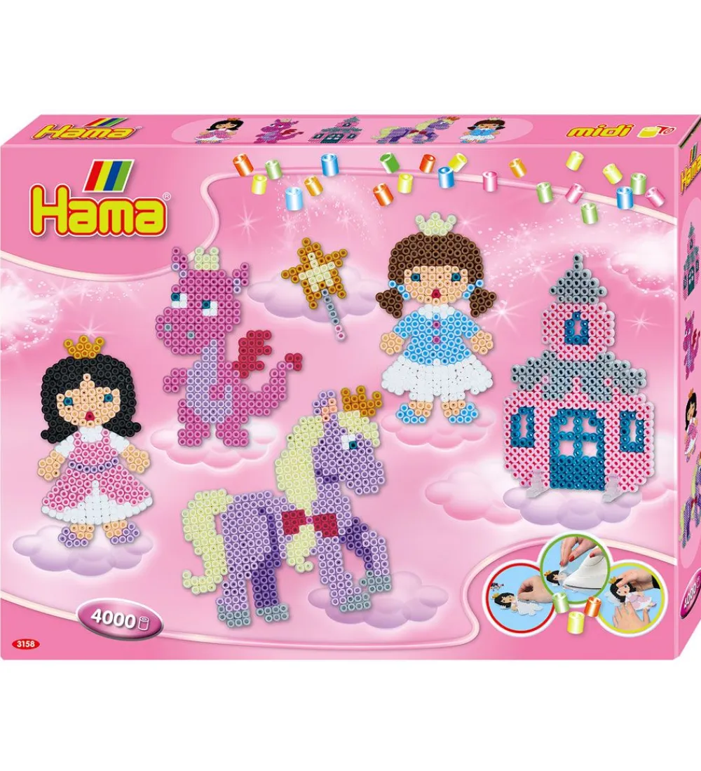 Hama Perler>Midi Perlesæt - 4000 stk. - Fantasy Fun