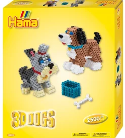 Hama Perler>Midi Perlesæt - 2500 stk. - 3D - Hunde