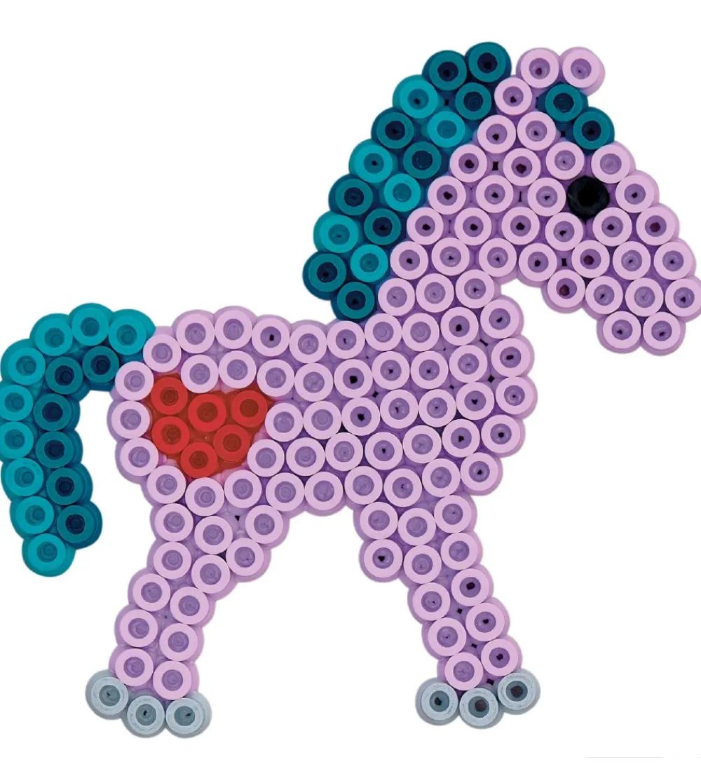 Hama Perler>Midi Perlesæt - 3000 stk. + 4 Plader - Pastel Multifarvet