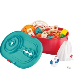 Hape Kuglebaner>Kuglebane - Quadrilla - 66 Dele - Track Bucket Set