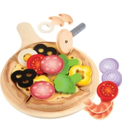 Hape Legemad|Legekøkken Og Legemøbel>Legemad - 29 dele - Pizza