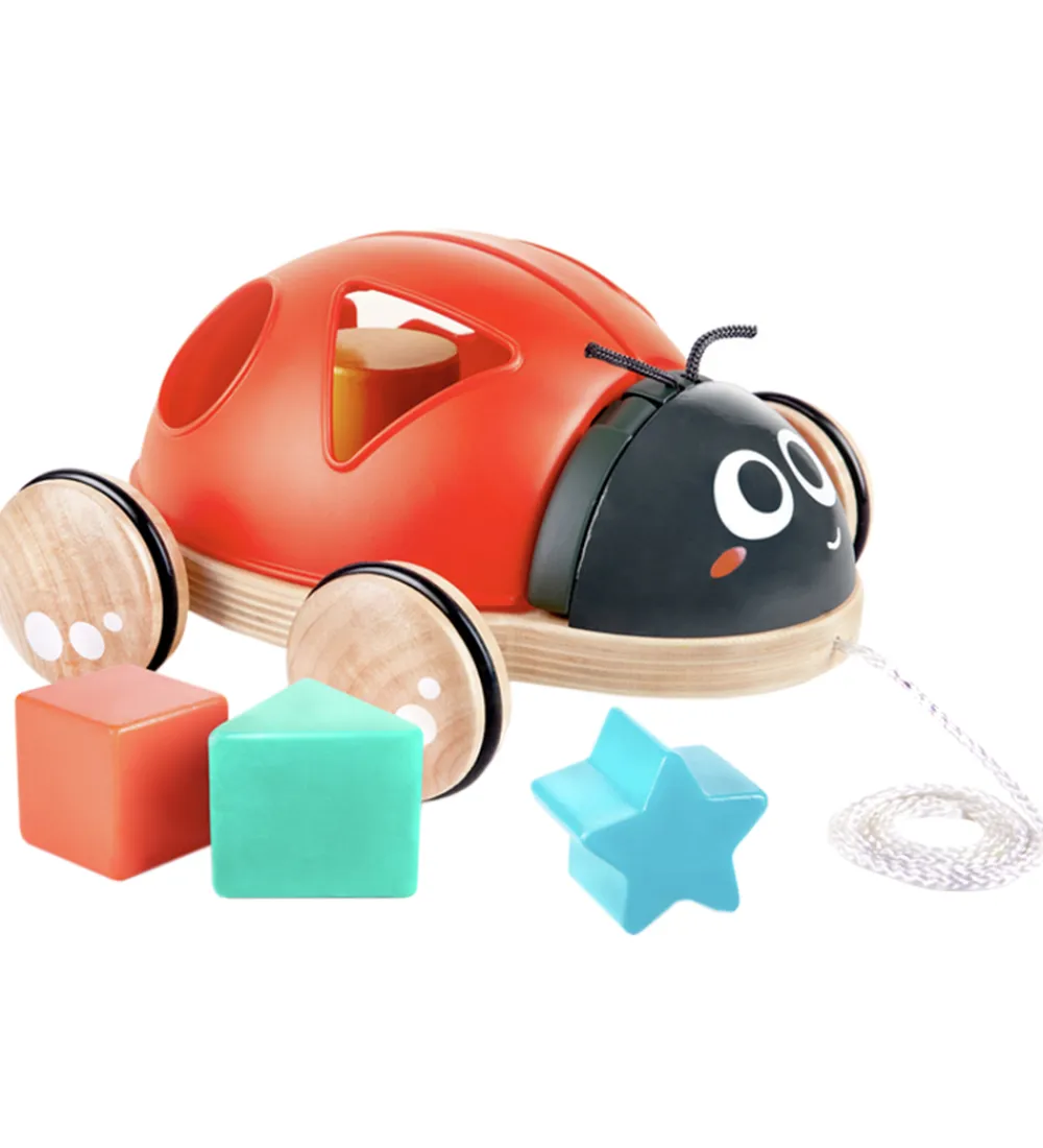 Hape Puttekasser>Træklegetøj - Mariehøne m. Klodser