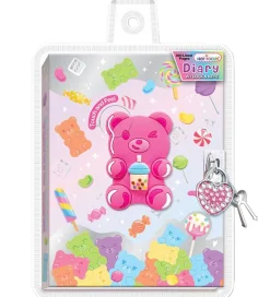 Hot Focus Bøger>Dagbog m. Lås - 300 sider - Bamser/Slikmotiver