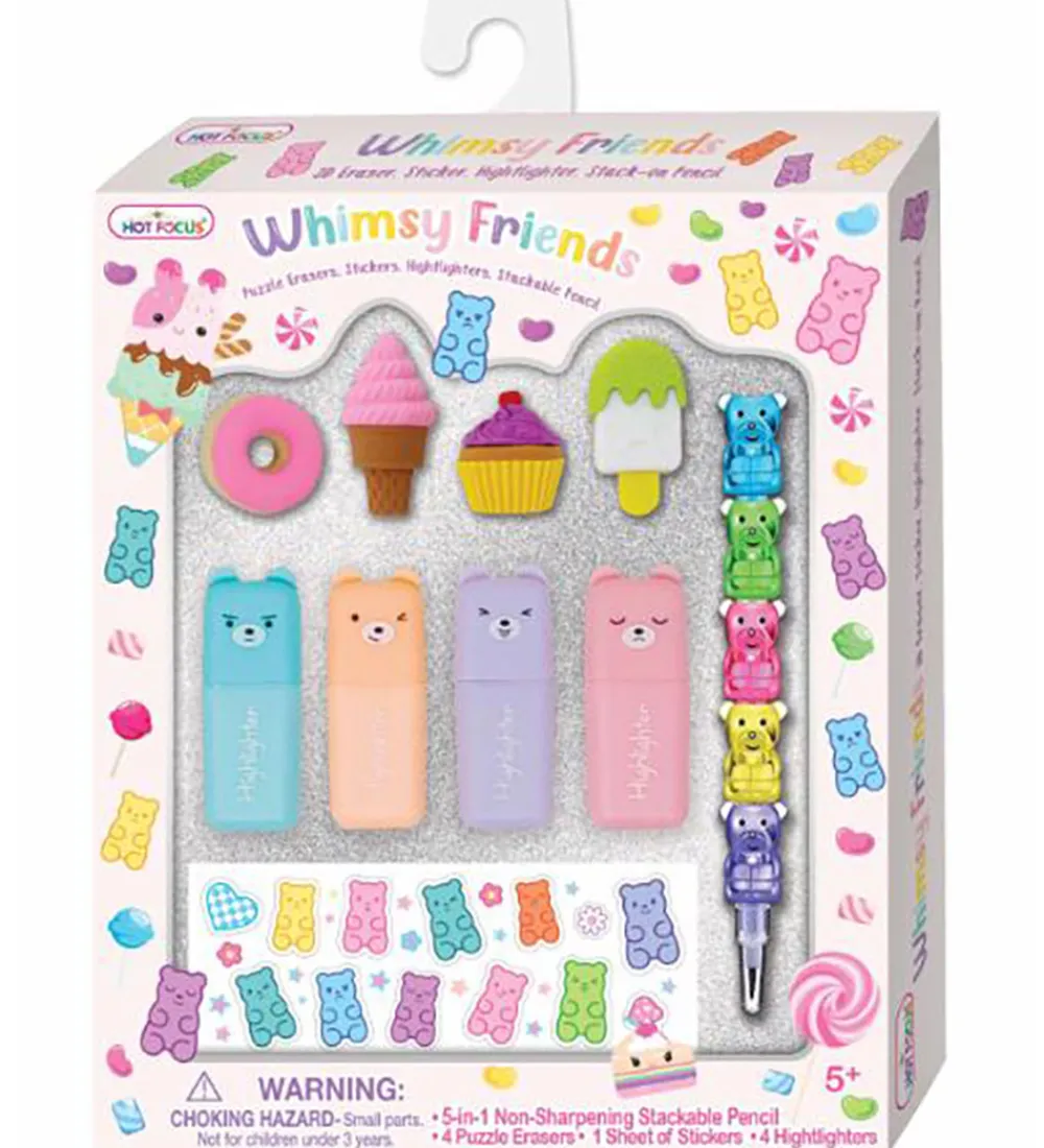 Hot Focus Tuscher Og Farver>5i1 Blyant m. Viskelæder/Highlightere