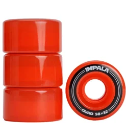 Impala Rulleskøjter>Hjul - 4-pak - 58 mm - Rød