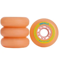 Impala Rulleskøjter>Hjul - 4-pak - 70 mm - Rosa/Gul