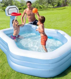 Intex Badebassin|Udeleg Og Udendørs Legetøj>Badebassin - Swim Center Shootin'Hoops Family Pool - 790 L