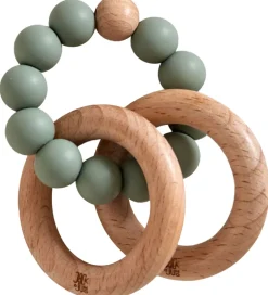 Jack o Juno Babylegetøj|Bideringe>Bidering - Bøgetræ/Silikone - Bubble - Sage