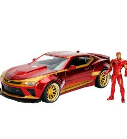 Jada Biler, Tog Og Køretøjer>Bil m. Figur - Marvel Avengers - Iron Man & 2016 Chevy Cama