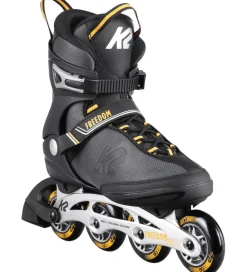 K2 Rulleskøjter>Rulleskøjter - Freedom M - Sort/Gul - Inliner