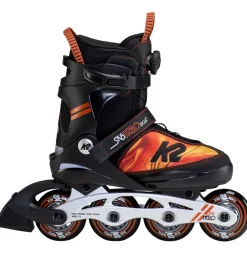 K2 Rulleskøjter>Rulleskøjter - Hero Boa Alu - Sort/Rød/Orange - Inliner