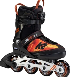 K2 Rulleskøjter>Rulleskøjter - Hero Boa Alu - Sort/Rød/Orange - Inliner