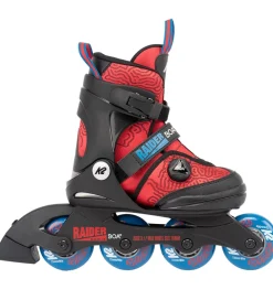 K2 Rulleskøjter>Rulleskøjter - Raider Boa - Sort/Rød - Inliner