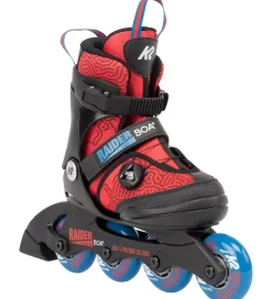 K2 Rulleskøjter>Rulleskøjter - Raider Boa - Sort/Rød - Inliner