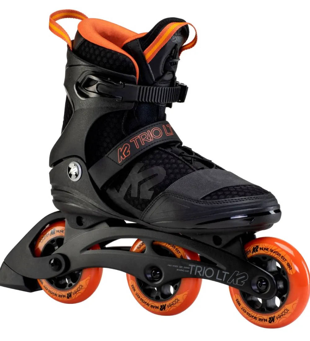 K2 Rulleskøjter>Rulleskøjter - Trio LT 100 M - Sort/Orange - Inliner