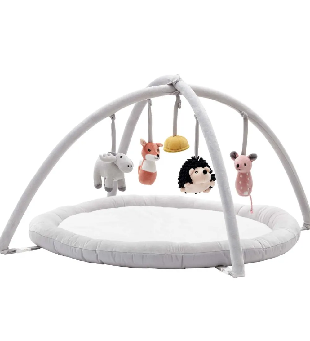 Kids Concept Legetæpper Og Legegulve>Aktivitetstæppe - Edvin - Grå m. Dyr