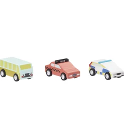 Kids Concept Trælegetøj>Biler - 3-pak - Pull Back - Aiden