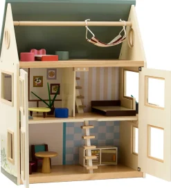 Kids Concept Dukker Og Tilbehør>Dukkehus - Aiden - 46 cm - Træ/Multifarve