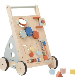 Kids Concept Trælegetøj|Gåvogne>Gåvogn - Edvin - Træ/Blå