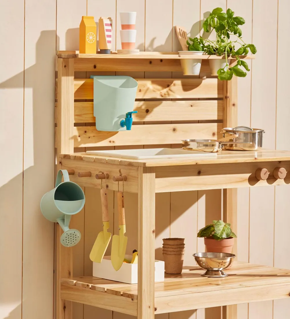 Kids Concept Rolleleg|Legekøkken Og Legemøbel>Køkkensæt - 7 Dele - Metal/Træ