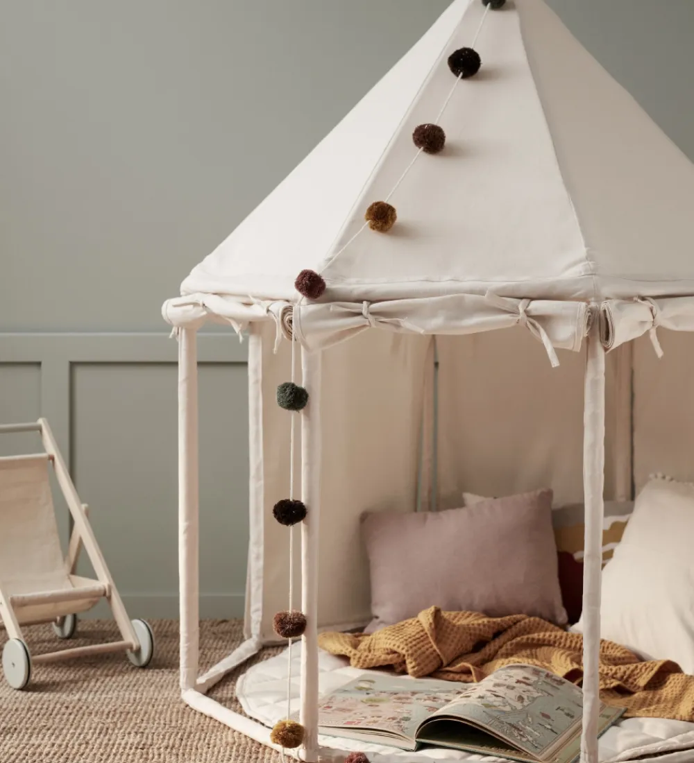 Kids Concept Legetelte>Legetelt - Pavillon - 122x142 cm - Naturhvid