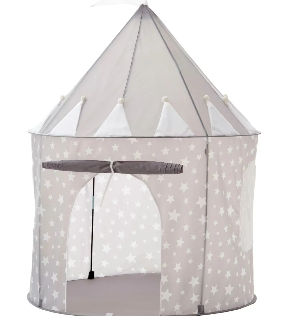 Kids Concept Legetelte>Legetelt - 100x130 cm - Grå m. Stjerner