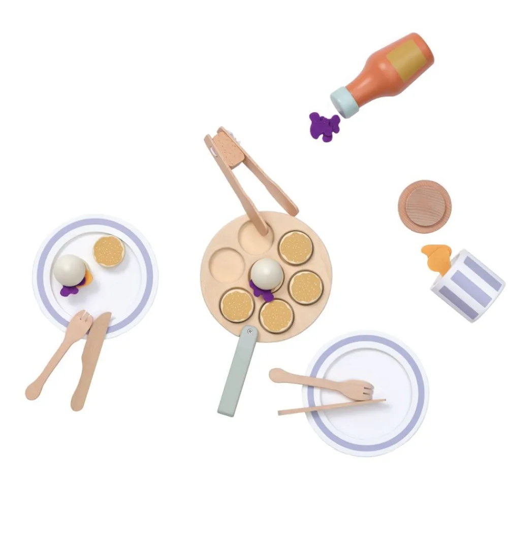 Kids Concept Trælegetøj|Legemad>Pandekagesæt - Træ