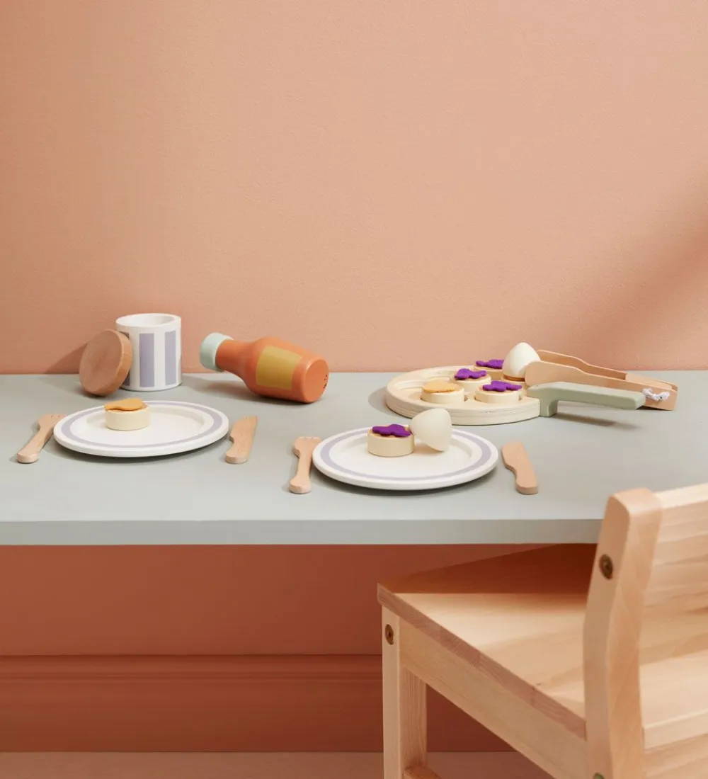 Kids Concept Trælegetøj|Legemad>Pandekagesæt - Træ