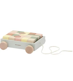 Kids Concept Trælegetøj|Aktivitetslegetøj>Trækvogn m. Stableklodser - Edvin - Multi