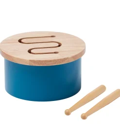 Kids Concept Musikinstrumenter>Trælegetøj - Tromme Mini - 16,5 x 9 cm - Blå