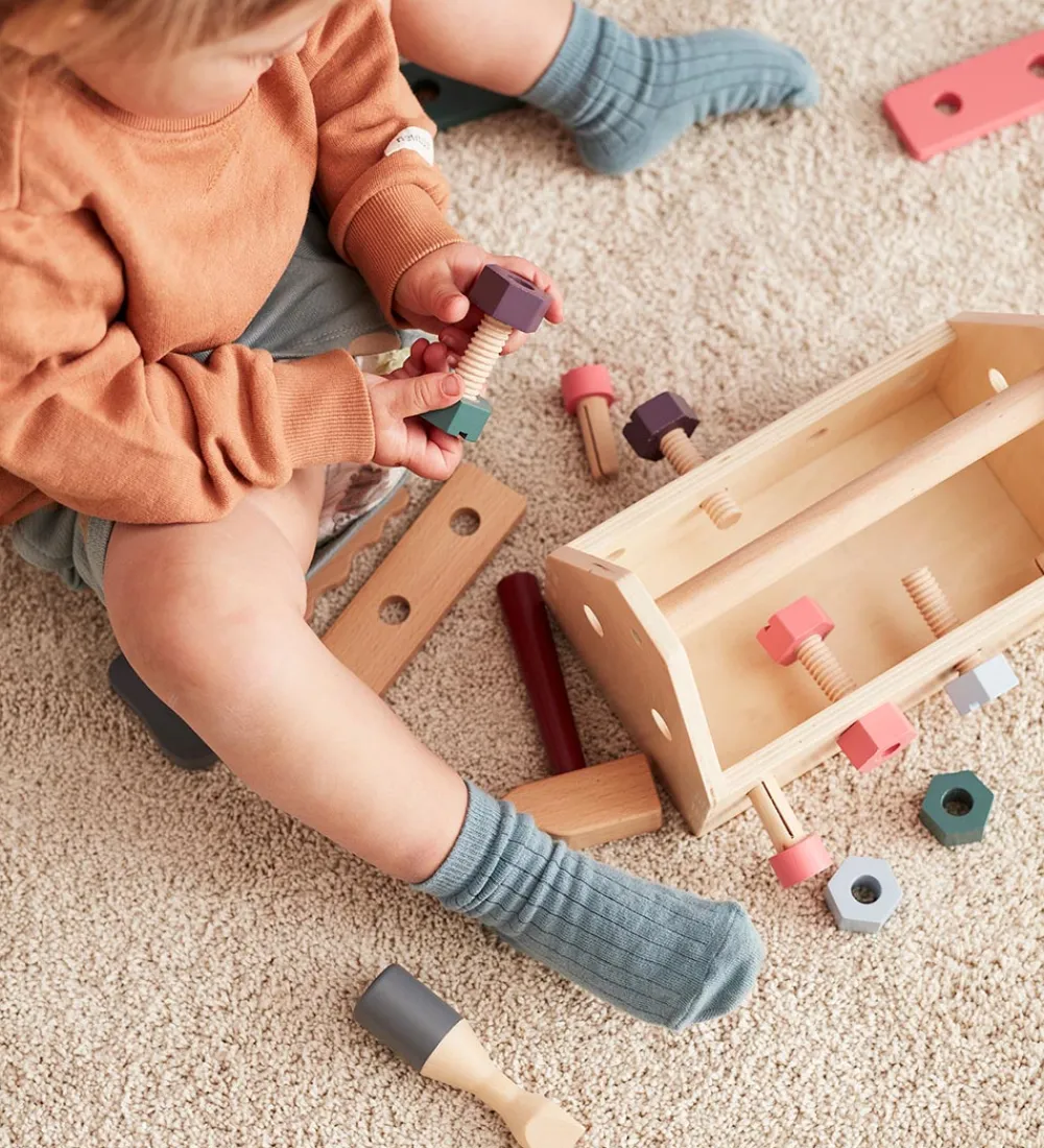 Kids Concept Legeværktøj>Trælegetøj - Værktøjskasse - Træ
