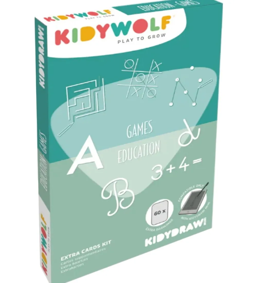 Kidywolf Kreativ Leg|Kreasæt>Refill Tegnemotiver - 60 motiver - Games/Education