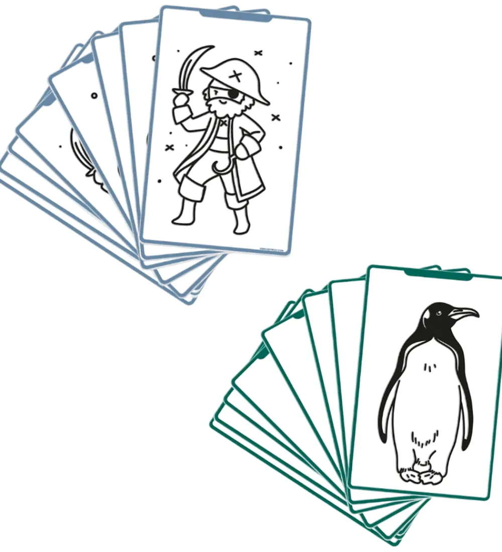 Kidywolf Kreativ Leg|Kreasæt>Refill Tegnemotiver - 60 motiver - Animals of The World