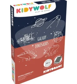 Kidywolf Kreativ Leg|Kreasæt>Refill Tegnemotiver - 60 motiver - Dinosaur/Galaxy