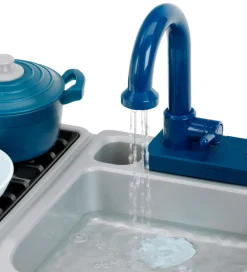 Klein Rolleleg|Legekøkken Og Legemøbel>Minikøkken - M/Vask - 42x26x26 cm - Blå/Guld