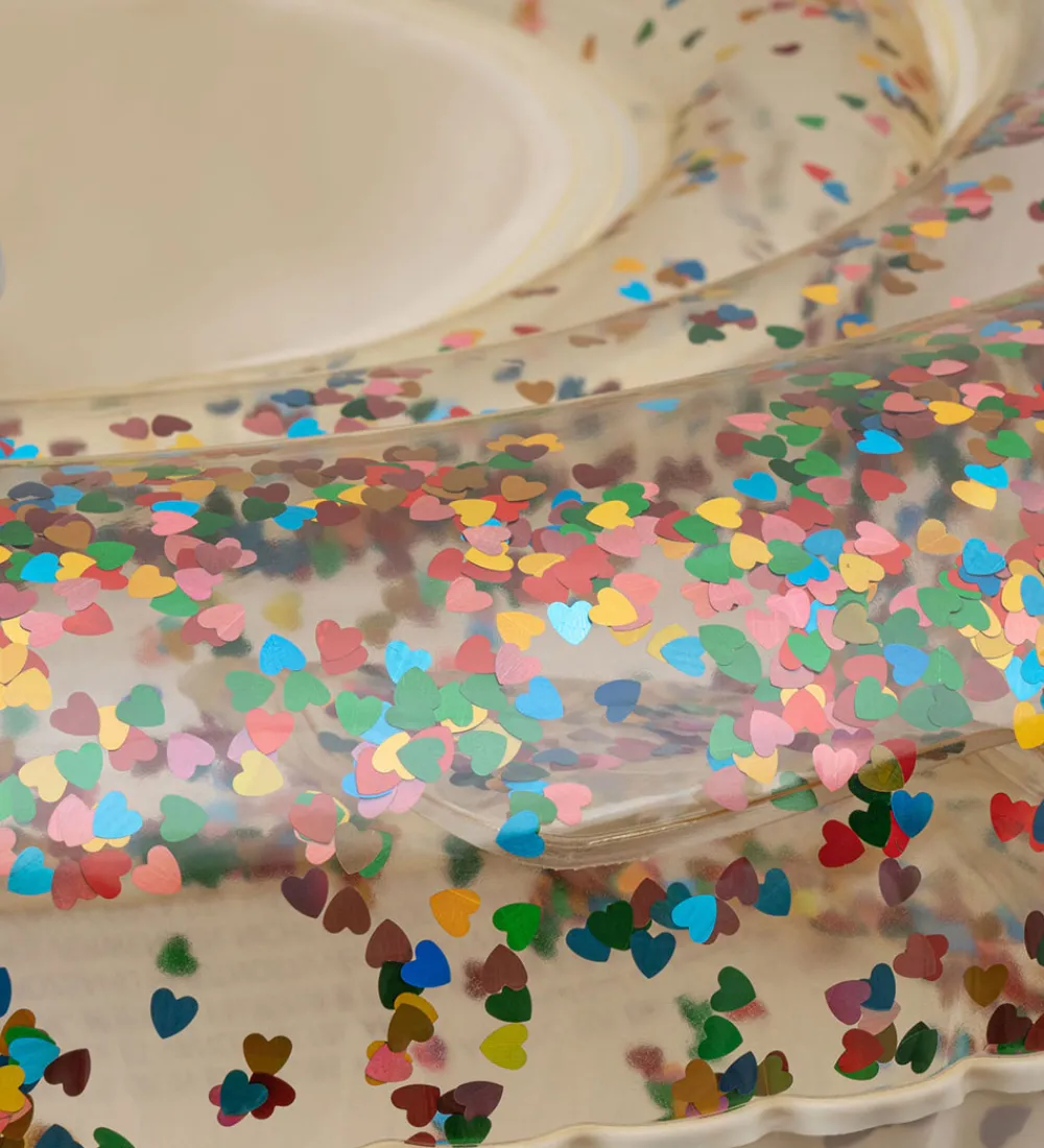 Konges Sløjd Vandleg|Udeleg Og Udendørs Legetøj>Babybadering - 72x22 cm - Multi Heart Transparent