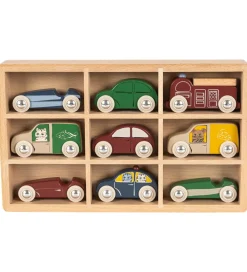 Konges Sløjd Biler, Tog Og Køretøjer>Biler - 9 stk. - Bøgetræ - Mini - Multi