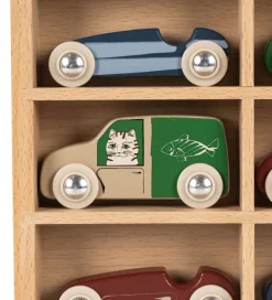 Konges Sløjd Biler, Tog Og Køretøjer>Biler - 9 stk. - Bøgetræ - Mini - Multi