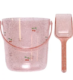 Konges Sløjd Udeleg Og Udendørs Legetøj|Strandlegetøj>Strandsæt - Spand/Skovl - Glitter - Kirsebær