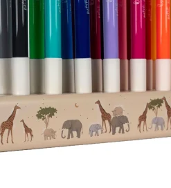 Konges Sløjd Tuscher Og Farver>Tuscher i Træklods - 24 stk. - Safari