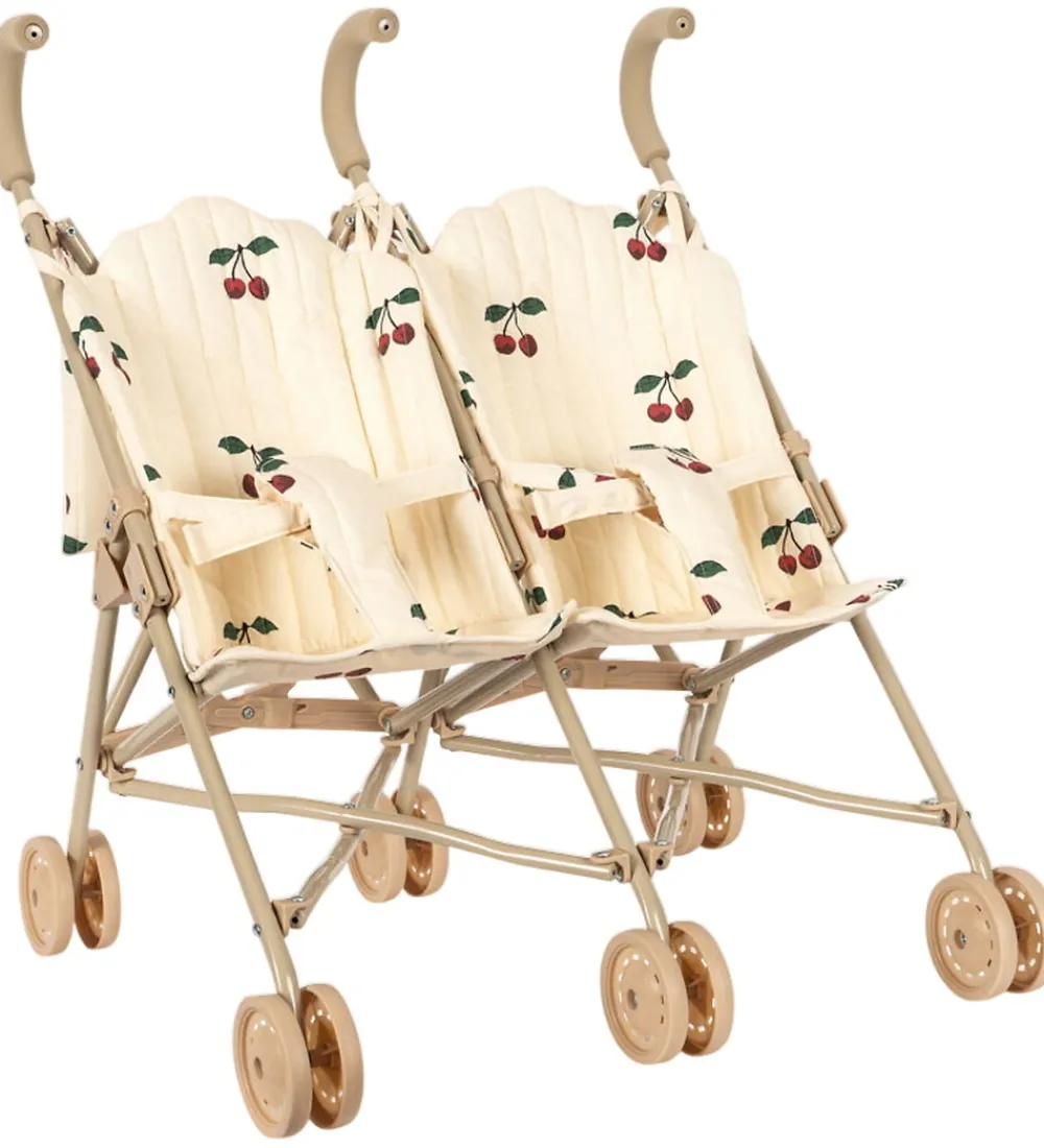 Konges Sløjd Dukker Og Tilbehør>Tvillingeklapvogn Til Dukker - Ma Grande Cerise