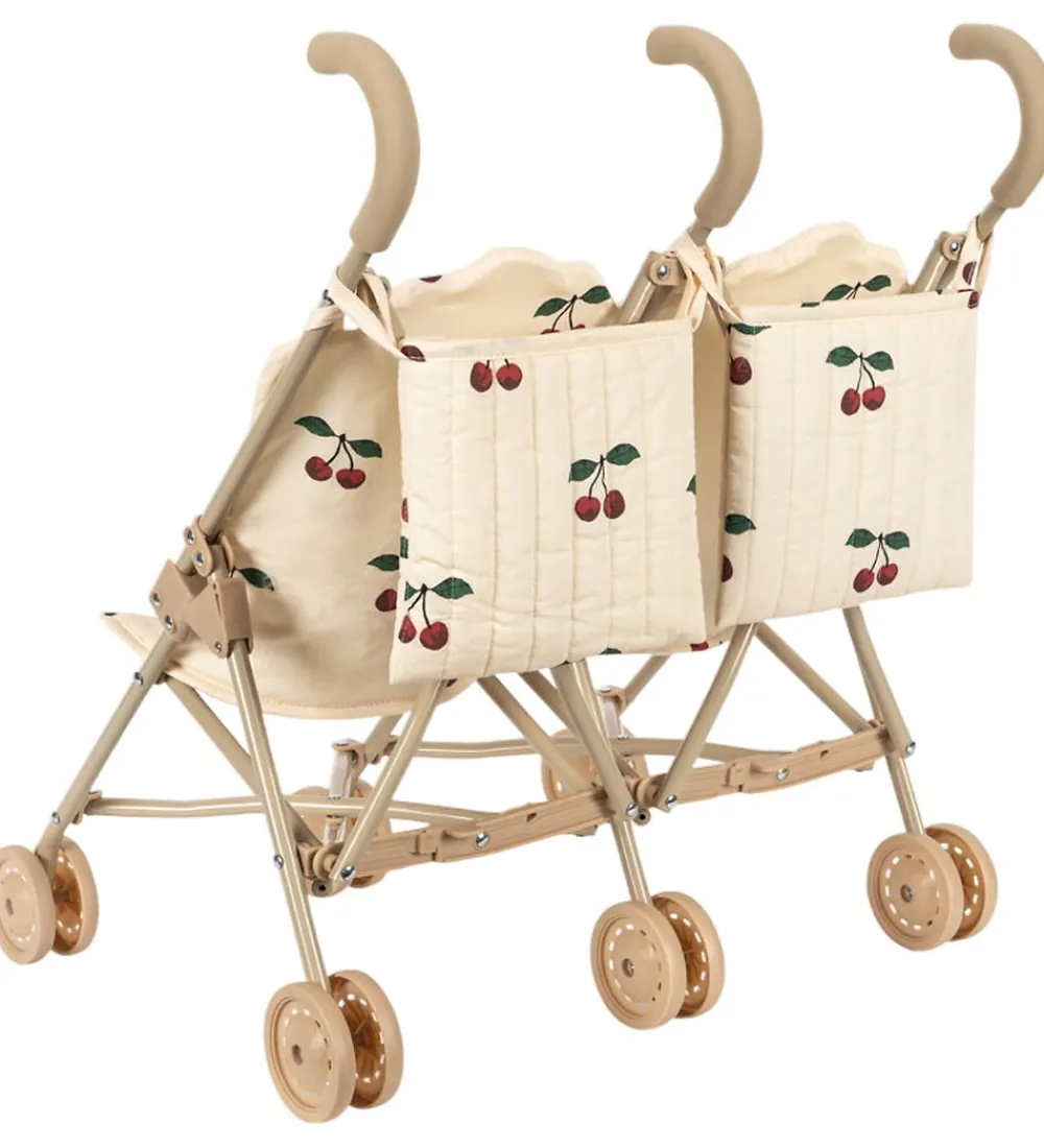 Konges Sløjd Dukker Og Tilbehør>Tvillingeklapvogn Til Dukker - Ma Grande Cerise