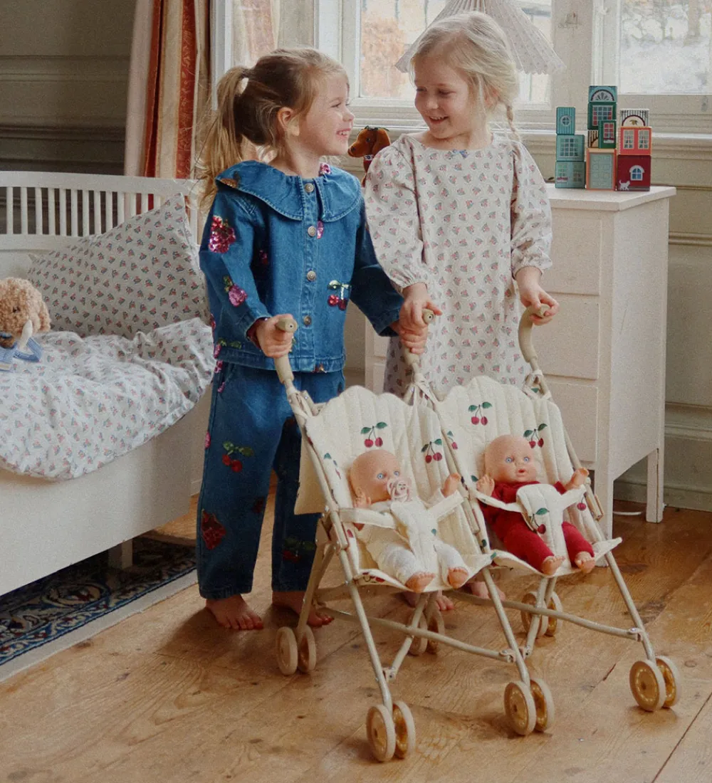 Konges Sløjd Dukker Og Tilbehør>Tvillingeklapvogn Til Dukker - Ma Grande Cerise