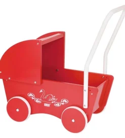 Krea Trælegetøj>Dukkevogn - Træ - Rød