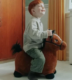 Krea Tumledyr|Bamser>Hoppedyr - Hop & Bounce Plush Horse - Brun