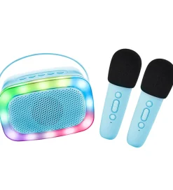 Lalarma Musikinstrumenter>Højtaler m. 2 Mikrofoner - Trådløs - Karaoke - Blå