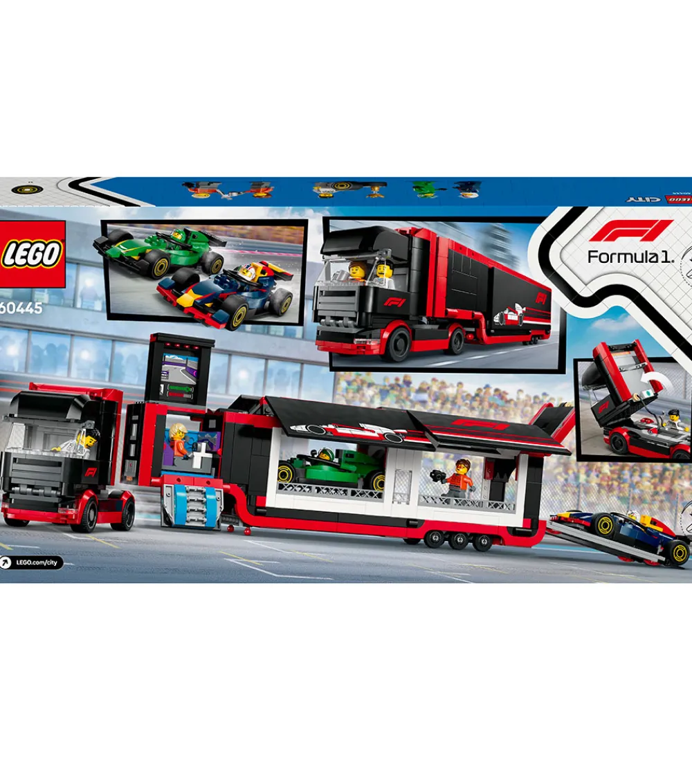LEGO® Konstruktionslegetøj|Lego®>City - F1®-lastbil m. F1®-biler 60445 - 1086 Dele