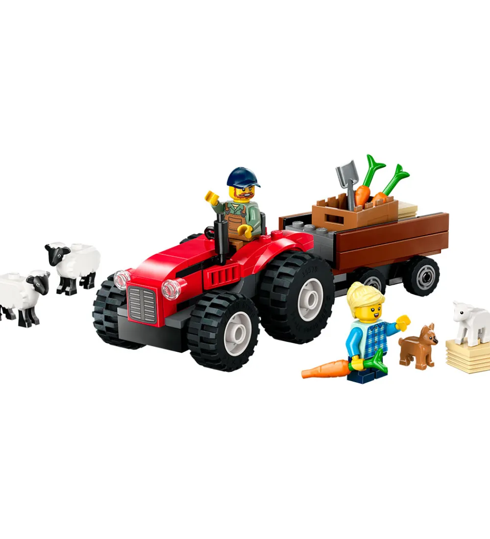 LEGO® Konstruktionslegetøj|Lego®>City - Rød Traktor Med Anhænger Og Får 60461 - 116 Dele